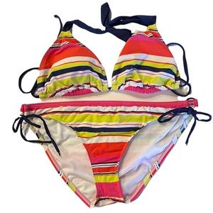 Splendid striped bikini size large